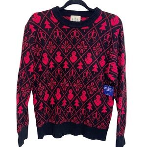 Kiel James Patrick Sweater Womens Large Cozy Cabin Wool Blend Ski Skiing Outdoor